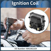 Black ignition coil pack for Toyota Tacoma 1995-1997 with metallic connector and gold-colored terminals shown from back side