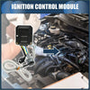 Black ignition control module with rectangular housing and bundled wires secured by an orange tie for Toyota 4Runner 22RE
