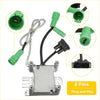 Silver ignition control module replacement for Toyota 4Runner 1984-1989 with green and black 2 pins plug and play back view