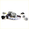 Silver ignition cylinder door fuel lid lock set with wiring connectors and key fobs for mazda b2000 b2200 85-96