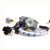 Gray ignition switch assembly with silver keyhole and colorful wires for Mazda B2000 B2200 1985-1996 back view