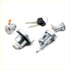 Silver ignition cylinder set with matching keys for toyota hilux 1983-1988 door and fuel cap locks