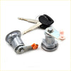 Silver car door lock cylinder with black key and orange parts for ignition fuel cap locks toyota hilux 4th gen 1983-1988
