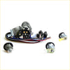 Gray and black automotive ignition switch assembly with multi-colored wiring for mazda b series bravo b2200 locks back view