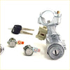 Silver automotive ignition cylinder assembly with keyhole and branding for toyota hilux 4x4 surf 1998-2005