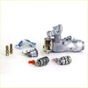 Silver metallic ignition switch assembly with key cylinder and wiring connector for toyota hilux 4x4 surf 1998-2005