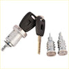 Silver ignition door lock cylinder with black key fob and keys for dodge ram promaster 2014 to 2019