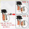 Black plastic ignition door lock cylinder back with metallic parts and orange wiring for ford super duty trucks