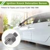 Silver metallic ignition knock detonation sensor with hex body and threaded end for toyota land cruiser fzj80 1992-1999