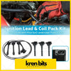 Black ignition lead and coil pack kit with durable rubber insulation for hilux surf landcruiser prado paseo vehicles