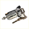 Silver metal ignition lock cylinder with two matching keys for ford f-150 f-250 f-350 bronco vehicles