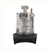 Silver metal ignition lock cylinder with black rubber base and copper pin for dodge ram and jeep grand from back side