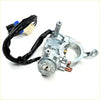 Silver metal ignition switch assembly with keyhole and labeled positions for lock acc on start for mitsubishi delica cargo