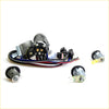 Gray metallic ignition switch assembly with wiring and connectors for mazda bravo b2200 b2600 fd courier pickup back side