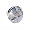 Chrome finished fuel tank cap with keyhole and embossed open text for ignition switch and door lock set land cruiser fj40