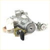 Silver metal ignition switch door lock for toyota hilux 2005-2015 with black key and plastic connectors