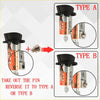 Black plastic ignition switch lock cylinder with metallic parts and orange wiring for ford f250 f350 1997 to 2007
