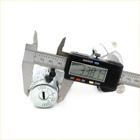 Chrome finished ignition switch lock key for nissan exa pulsar nx xe n13 1986-1990 measured at 27.81 mm