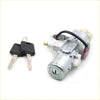 Silver metal ignition switch with black plastic key fob and two keys for nissan pulsar sunny sentra 2000-2005