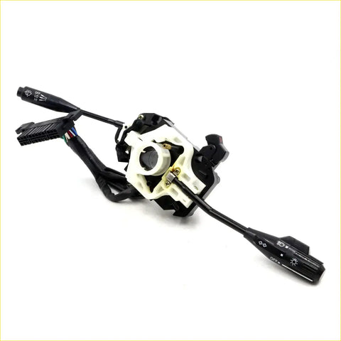 Black and white plastic indicator switch assembly with turn signal hazard and headlight levers for toyota hilux 78-83