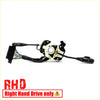 Black and white plastic indicator switch with integrated controls for toyota hilux ln30 rn40 rn46 1978-1983 back side