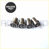Four polished chrome diesel fuel injectors with visible internal bearings for mitsubishi shogun injector nozzle set