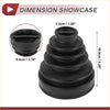 Black rubber inner cv joint boot kit with ribbed collapsible design for toyota 4runner 2024 back side view