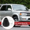 Black inner cv joint boot kit with metal retaining rings for 2024 toyota 4runner shown from back side