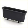 Black plastic inner door handle cup holder with rounded edges and small feet for toyota hilux 2004-2016