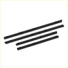 Four black rubber wiper blades with molded plastic ends for secure fit in inner front and rear door weatherstrip set 4runner