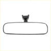 Black plastic inner rearview mirror with rectangular frame and mount bracket for toyota hilux 4dr 2005-2015 shown from backside