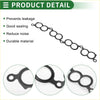 Black rubber intake manifold gasket with circular openings and tabs for engine sealing toyota hiace 1998-2001
