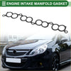 Black rubber intake manifold gasket with circular openings and mounting holes for toyota hiace 1998-2001 use