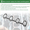 Black rubber intake manifold gasket with four rectangular openings and bolt holes for toyota hiace iv van 1989-2004