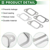 Set of four metallic rectangular intake manifold gaskets with rounded corners and mounting holes for toyota prado 2002-2010