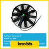 Black 9-inch universal automotive cooling fan with green led and blue wiring for nissan gu y61 3.0l crd intercooler