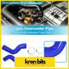 Blue silicone intercooler pipes with metal clamps compatible with mitsubishi triton and pajero sport models