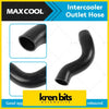 Black rubber intercooler outlet hose with curved design suitable for mitsubishi triton pajero sport