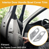 Silver metallic interior door handle bowl cover trim for toyota crown 2023-2024 shown from the back side