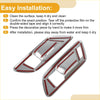 Chrome finished interior door handle bowl covers with red double sided tape for toyota crown 2023 2024 silver tone