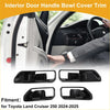 Black glossy interior door handle bowl cover trim for toyota land cruiser 250 showing the back side of the cover