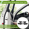 Black carbon fiber style interior door handle bowl cover trim for toyota land cruiser 250 shown from the back side