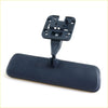 Black plastic interior rearview mirror with adjustable mount for navy blue toyota hilux 1997-2006 shown from back side