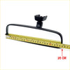 Black plastic interior rear view mirror with mounting bracket for toyota hilux 2005-2015 shown from back side