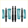 Teal and black coilover suspension kit with sho branding for isuzu mu-x ucs85 dobinsons ims monotube lift kit back view