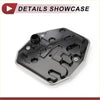 Black plastic engine oil pan with silver rim and internal channels for k110 k111 k112 transmission filter toyota rav4