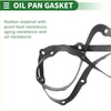 Black rubber oil pan gasket with reinforced edges and mounting holes for k310 low automatic transmission filter kit toyota allion