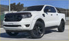 White ford ranger pickup truck with black accents and rugged kenda klever at2 285 70 r17 tires for offroad use