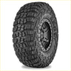 Black rubber off-road kenda klever mt2 tire with aggressive tread on dark alloy wheel 33x12.5 r20 size