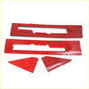 Red glossy plastic trim pieces for landcruiser emblem interior upgrade